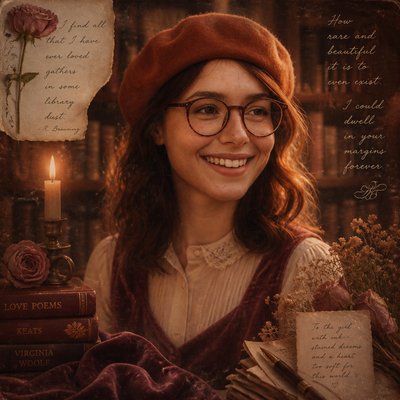 Romantic Academia Aesthetic Style Transfer Example