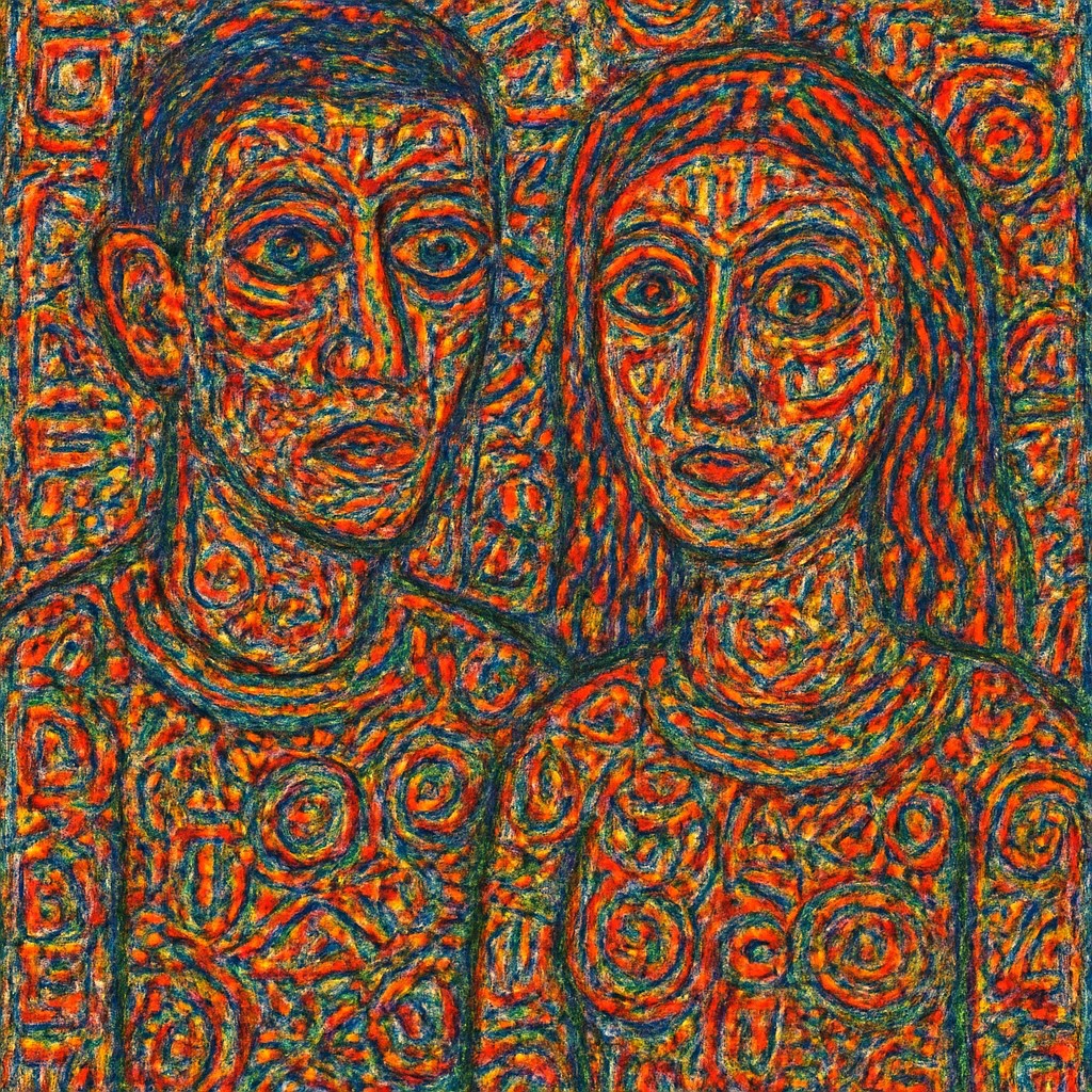 portrait of two people together