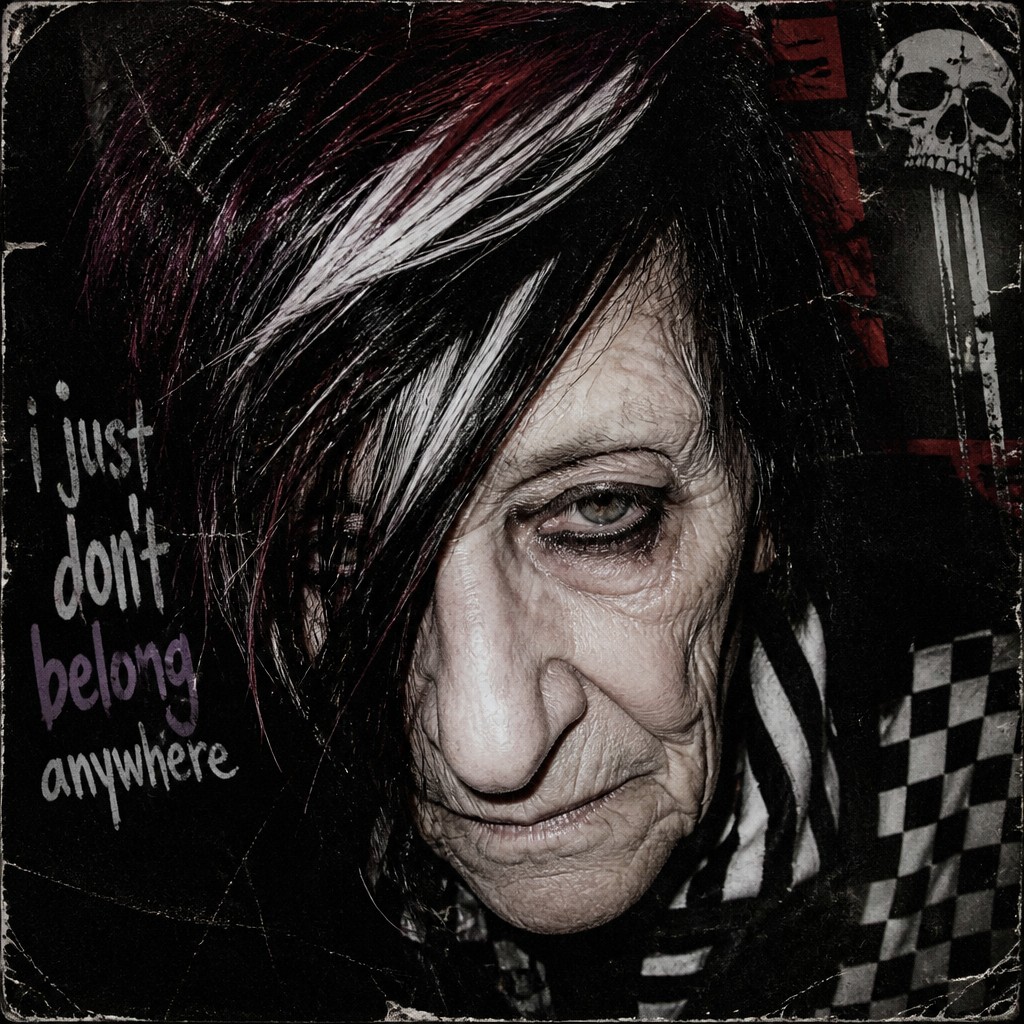 close-up portrait of an elderly person with expressive weathered features — Emo Aesthetic