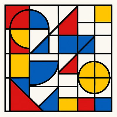 Bauhaus Geometric Art Style Transfer Example