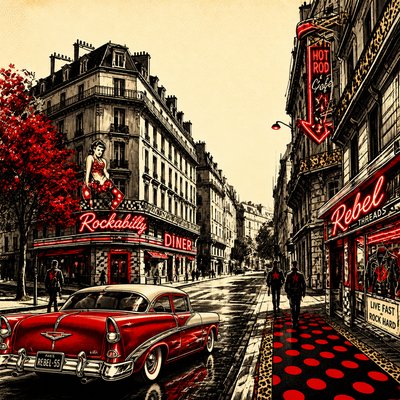 Rockabilly Aesthetic Style Transfer Example