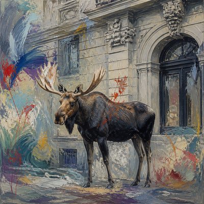 animal standing in natural pose — Montreal Art Style