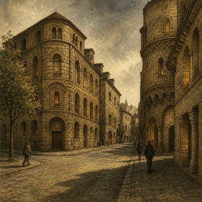 Romanesque Architecture Style Transfer Example