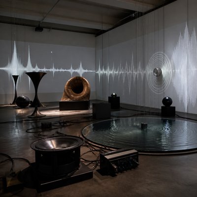 wide landscape with natural scenery — Sound Art Style