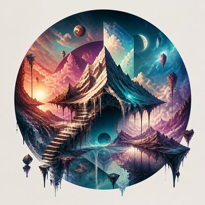 an emblem of a mountain peak inside a circle, simple bold shapes on a plain background, no text or lettering