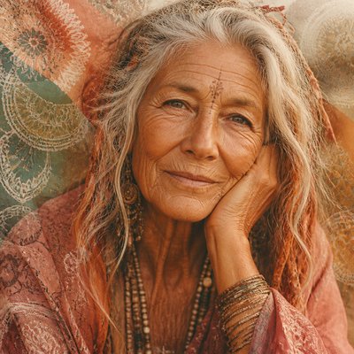 close-up portrait of an elderly person with expressive weathered features