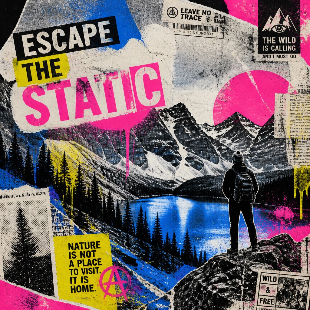 wide landscape with natural scenery — Street Art Poster Design