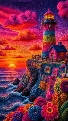 a lone lighthouse on a cliff at dusk under a dramatic sky, no text or lettering