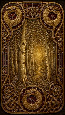 a serene birch forest in soft morning light, no people, no text
