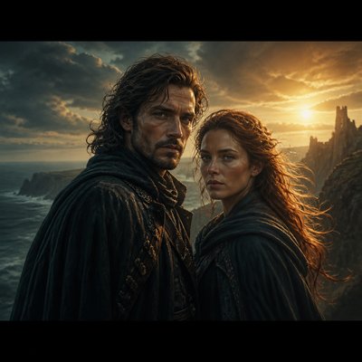 portrait of two people together
