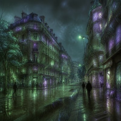 Biopunk Sci-Fi Art Style Transfer Example