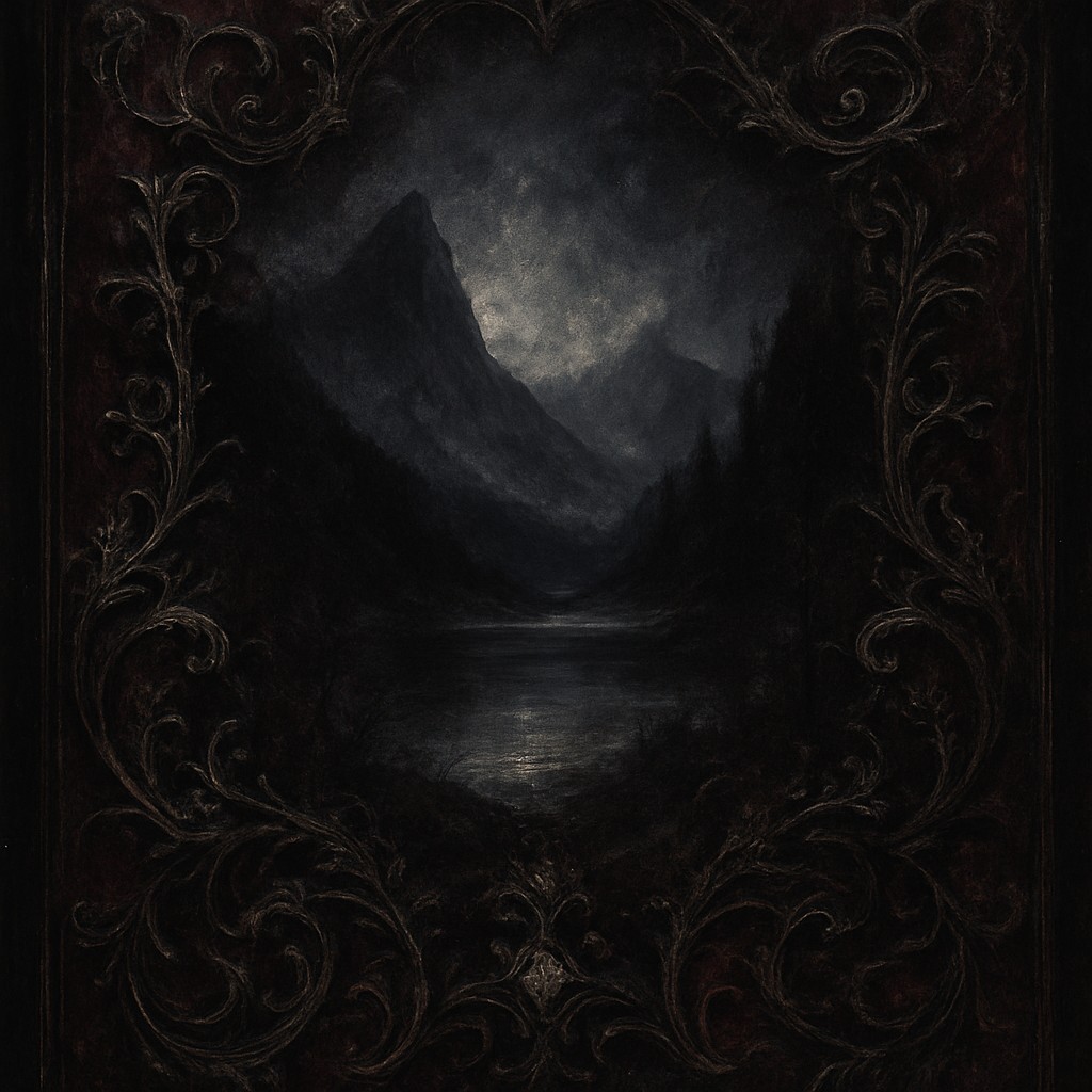serene landscape with mountains and water