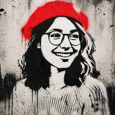 Stencil Street Art Style Style Transfer Example