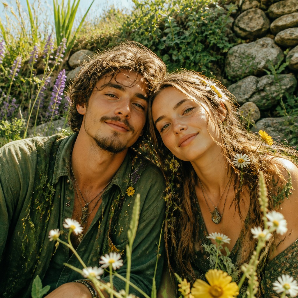 portrait of two people together — Naturecore Aesthetic