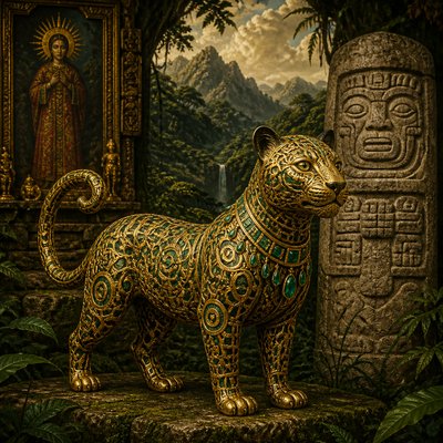 animal standing in natural pose — Colombian Art Style