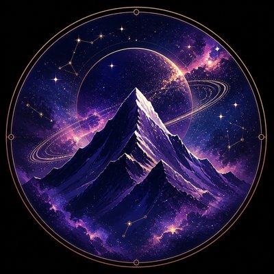 an emblem of a mountain peak inside a circle, simple bold shapes on a plain background, no text or lettering