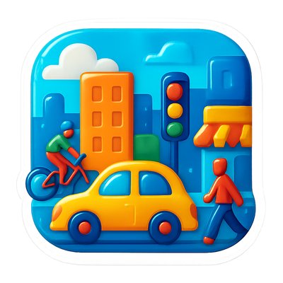 urban street with city activity