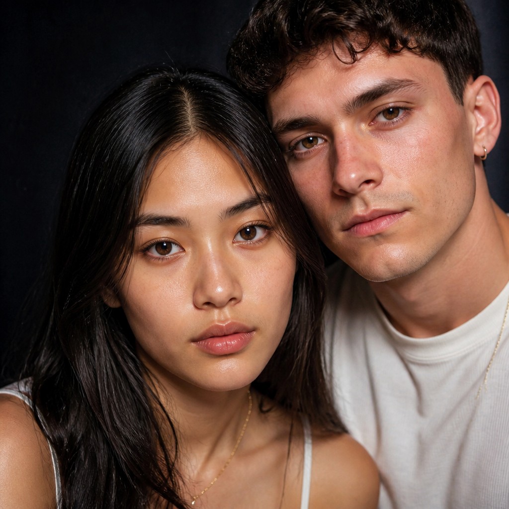 portrait of two people together