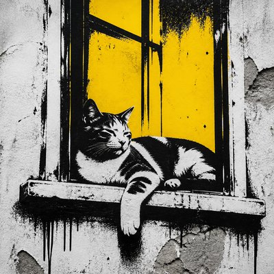 a cat lounging in a sunlit window