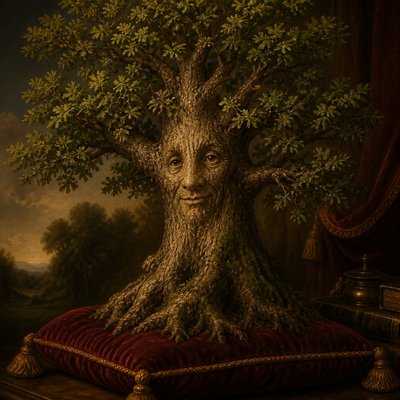 a tree in nature — Classic Pet Portrait Art Style