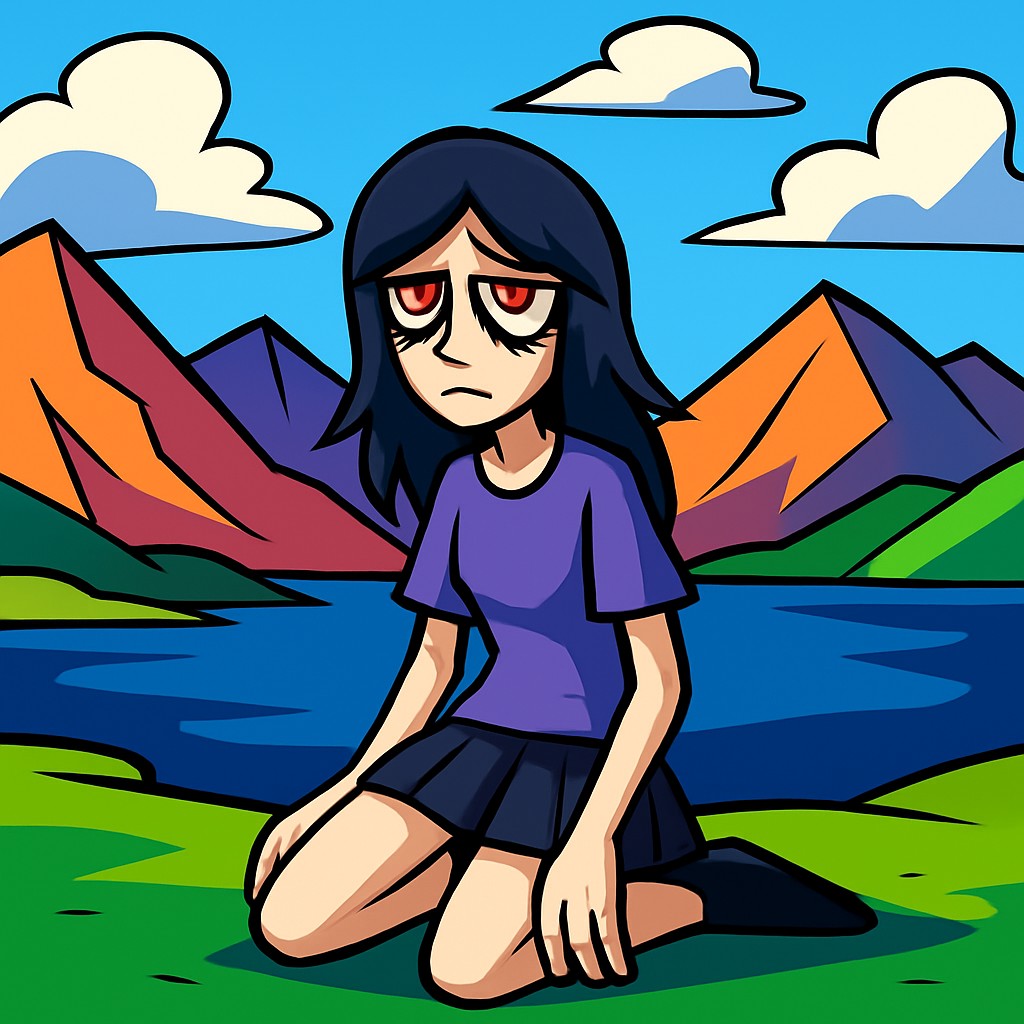 serene landscape with mountains and water