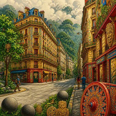 Costa Rican Art Style Style Transfer Example
