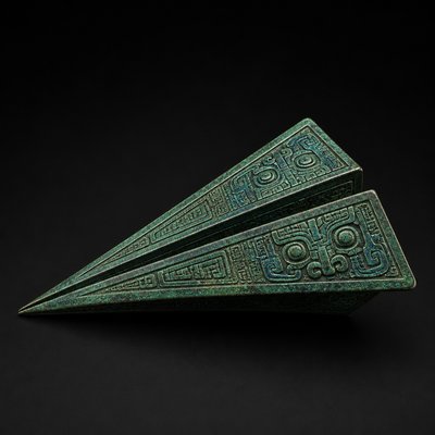 a paper plane, clean minimal composition on a plain background, no text