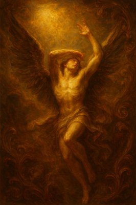 a painting of a man with a hat on his head