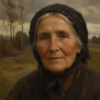 close-up portrait of an elderly person with expressive weathered features