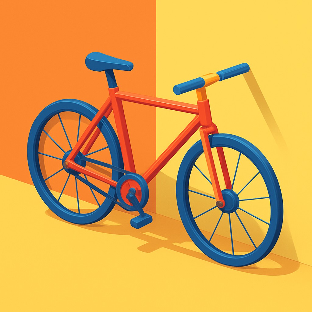 bicyle resting against a wall