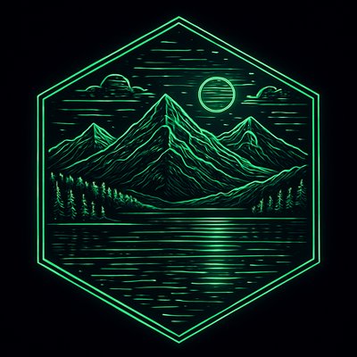 serene landscape with mountains and water