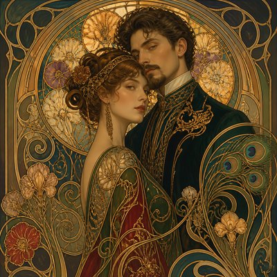 portrait of two people together