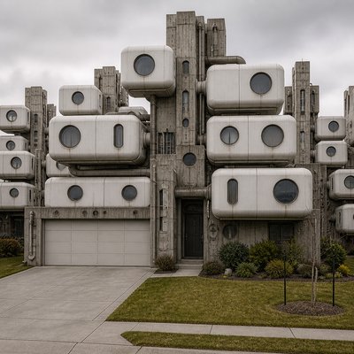 Metabolist Architecture Style Transfer Example