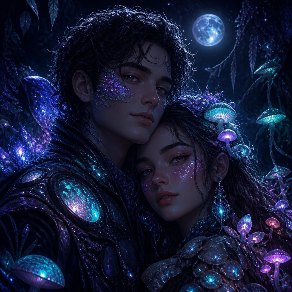 portrait of two people together — Lunarpunk Aesthetic