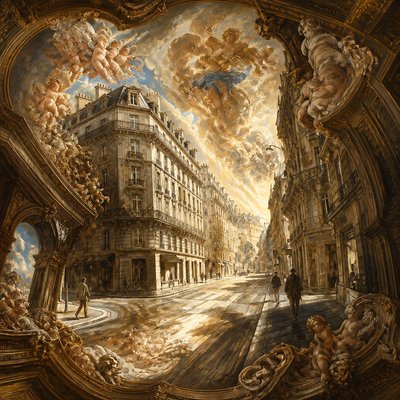 Illusionistic Architecture Baroque Art Style Style Transfer Example