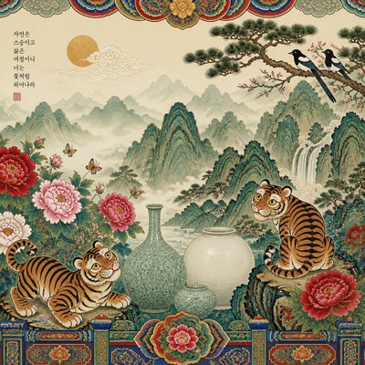 wide landscape with natural scenery — Korean Art Style