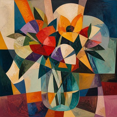 bouquet of flowers in a glass vase