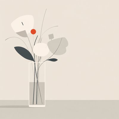 bouquet of flowers in a glass vase