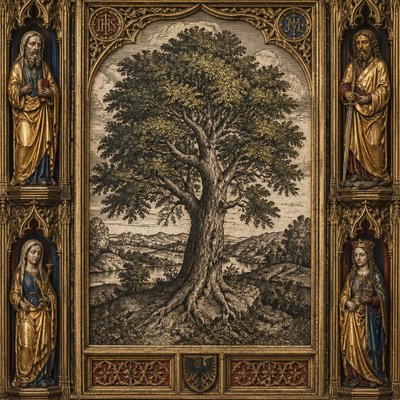 a tree in nature — Nuremberg Art Style