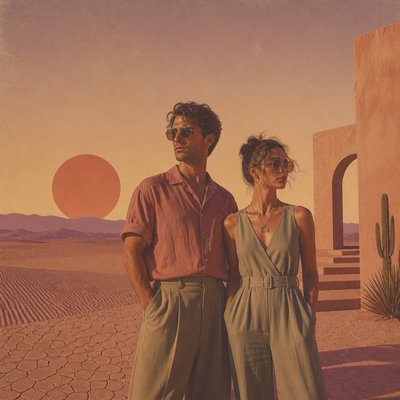 portrait of two people together — Desertwave Aesthetic