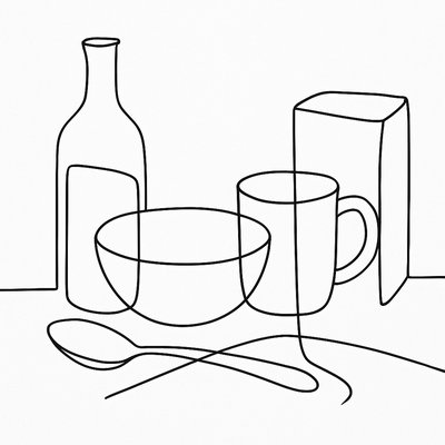 still life with everyday objects
