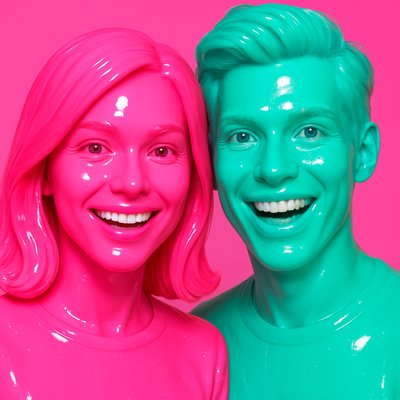 portrait of two people together