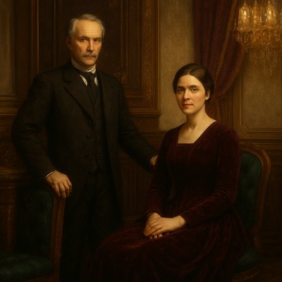 portrait of two people together
