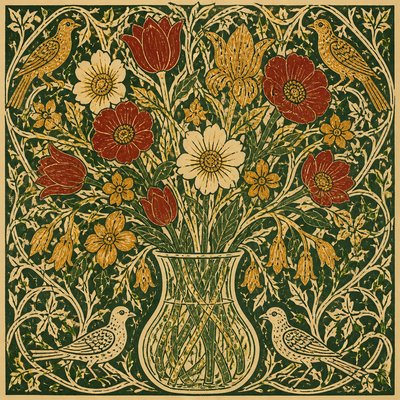 bouquet of flowers in a glass vase