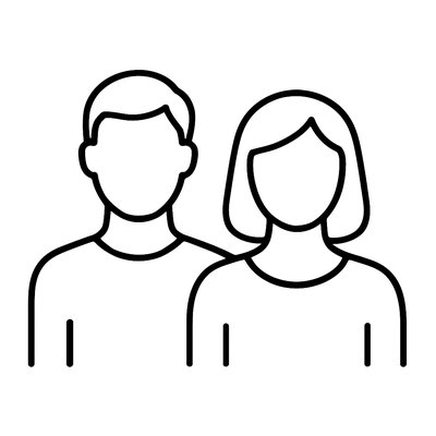 portrait of two people together