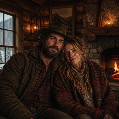 portrait of two people together