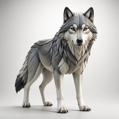 animal standing in natural pose — 3D Art Style