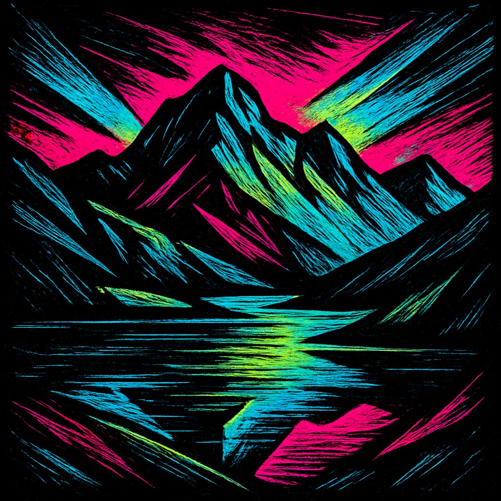 serene landscape with mountains and water
