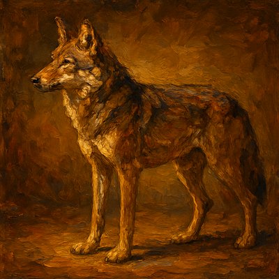 animal standing in natural pose