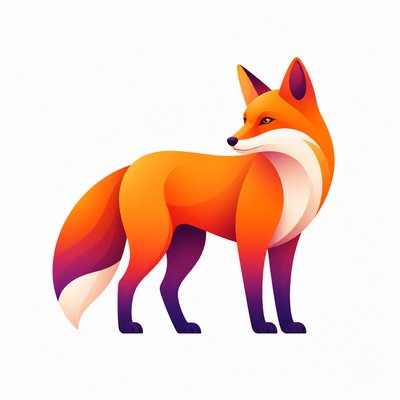 animal standing in natural pose — Gradient Icon Design